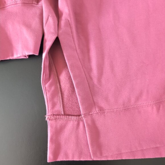 Earth Yoga Sweatshirt Women's XL Fleece-lined Thumbholes Rose Pink - Picture 4 of 9